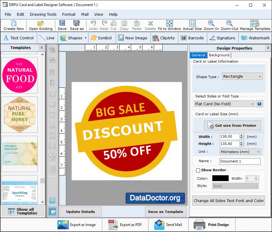 Screenshot of Card Designer Software 8.2.0.1