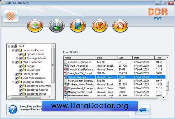 Screenshot of Windows Fat Partition Recovery