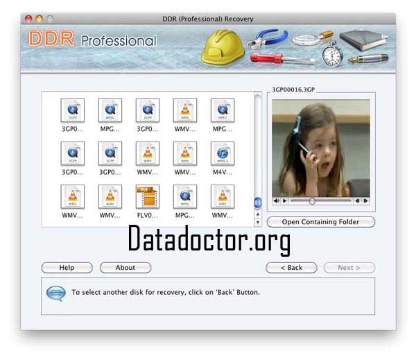 Screenshot of Mac Data Recovery Tool