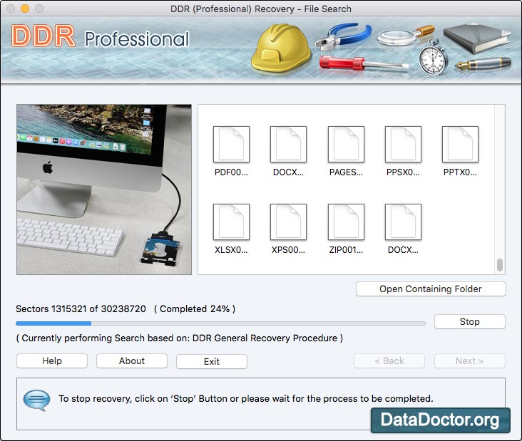 Screenshot of Mac Data Recovery Tool