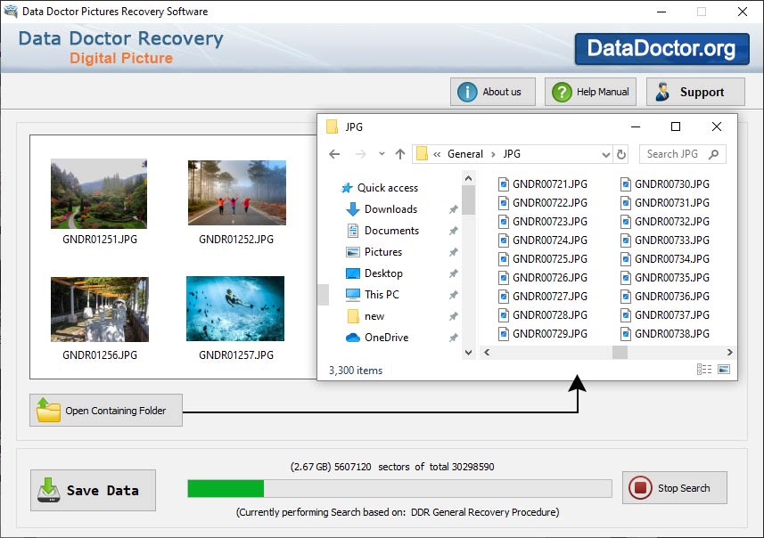 Screenshot of Picture Recovery