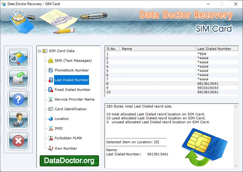 SIM Card Data Restore