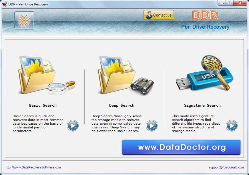 Screenshot of Pen Drive Partition Recovery