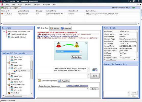 Screenshot of Free Live Help Software 3.0.1.5