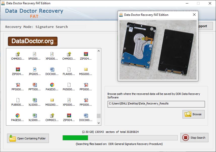 Screenshot of Data Hard Drive Recovery