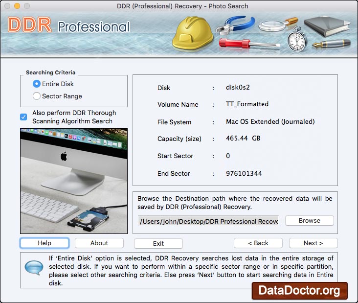 Screenshot of Recover Deleted Mac 4.0.1.6