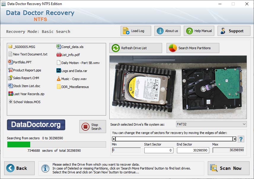 Screenshot of Windows Partition Recovery 4.0.1.6