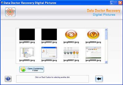 open the folder where recovered picture files has been saved
