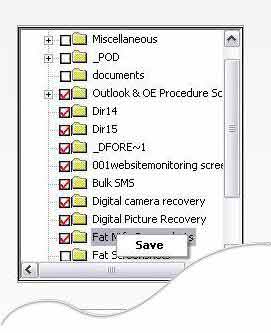 Click on save button to restore recovered data