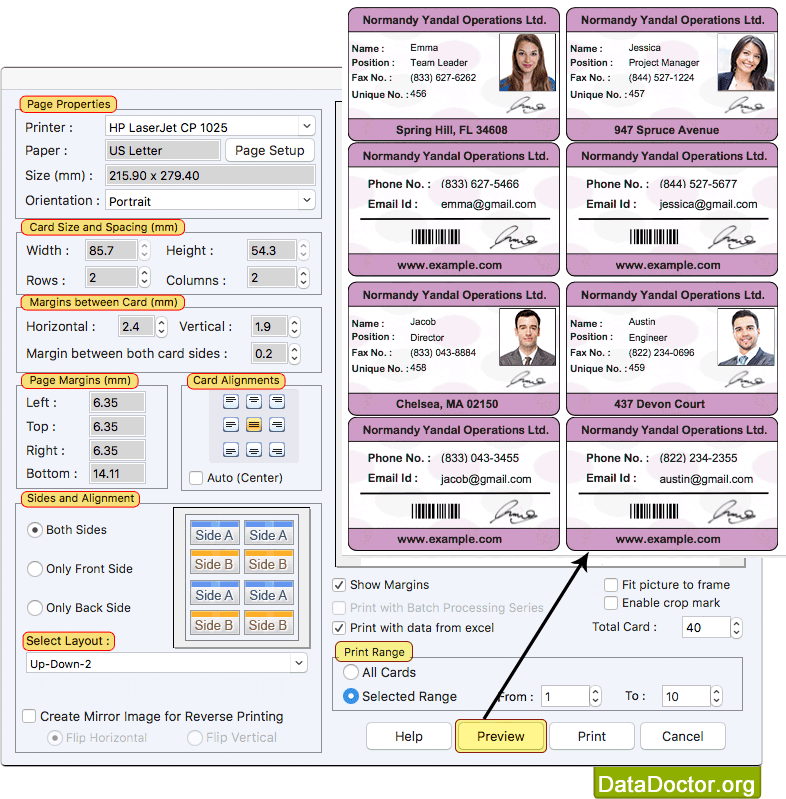 Print Designed ID Cards ID Card Designer Corporate Edition for Mac