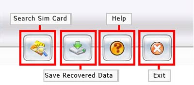 SIM卡数据恢复软件工具栏