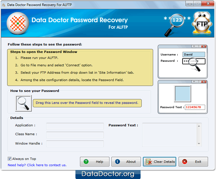 Open Password Recovery For ALFTP
