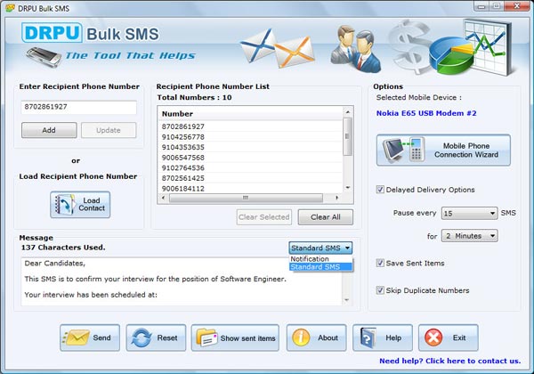 Скачать Free Bulk SMS Gateway бесплатно.