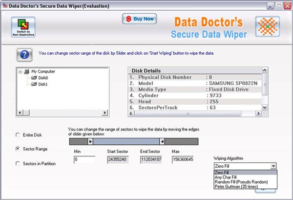 Data wiper software