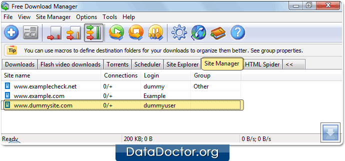 Open Free Download Manager