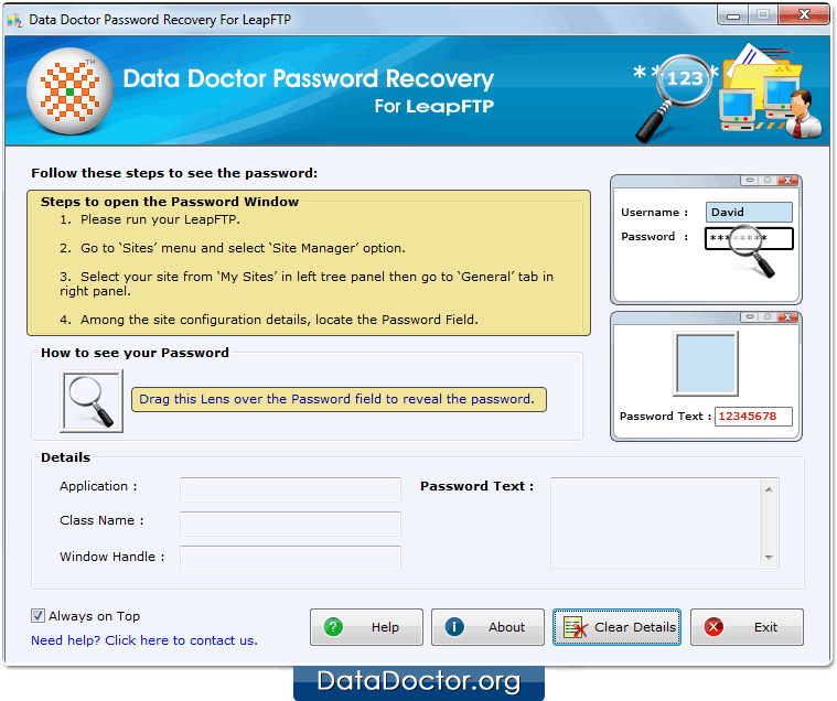 Open Password Recovery For LeapFTP