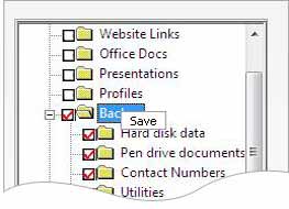 Select and save the data files from left or right panel