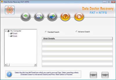 main screen of Windows data recovery software