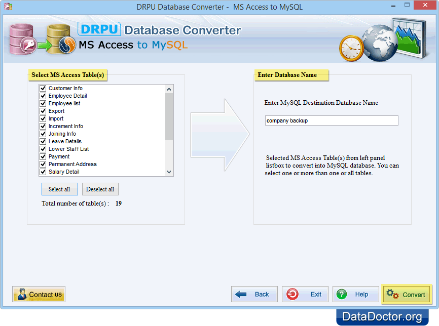 MS Zugriff auf MySQL Datenbank Konverter
