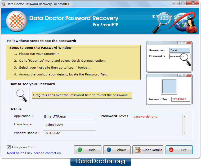 Open Password Recovery For SmartFTP