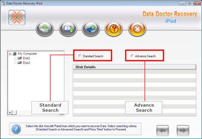 iPod data recovery software two search mode