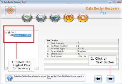 Select logical disk partition