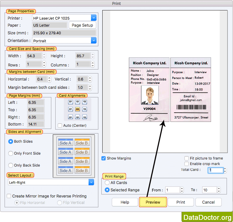 Visitors ID Cards Maker for Mac