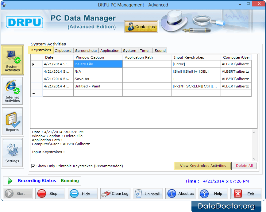 System Activities