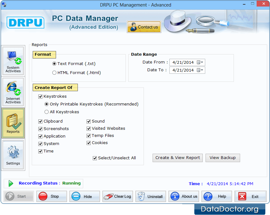 Generate and view reports Generate and view reports