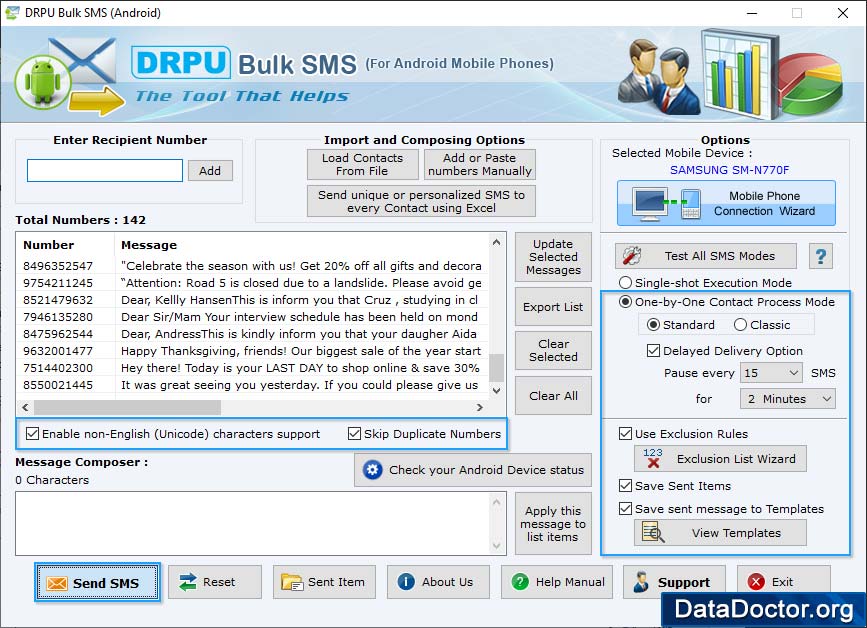 Send bulk messages Send bulk messages