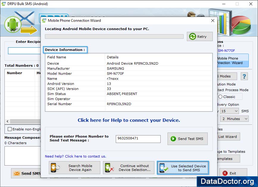 Mobile Phone Connection Wizard Mobile Phone Connection Wizard
