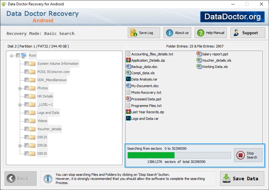 Data recovery process Data recovery process