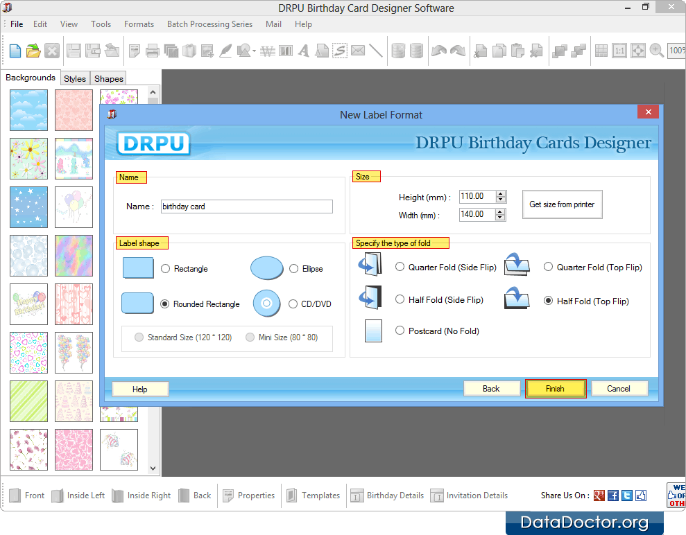 Fill Label Information