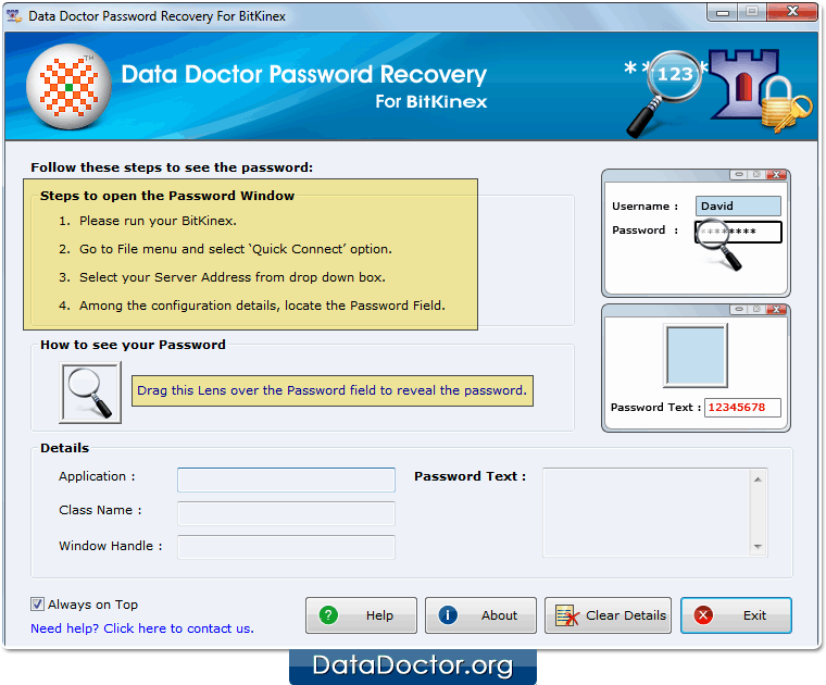 Open Password Recovery For BitKinex Open Password Recovery For BitKinex