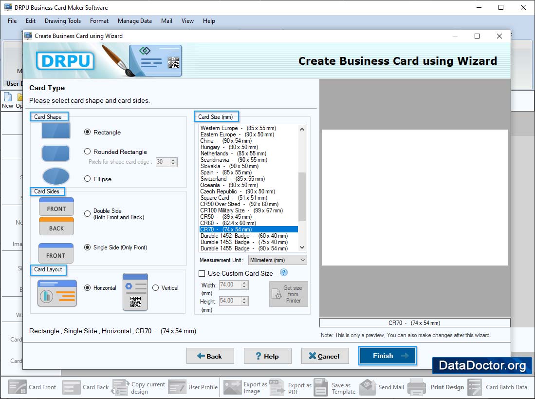 Fill Card Properties Fill Card Properties