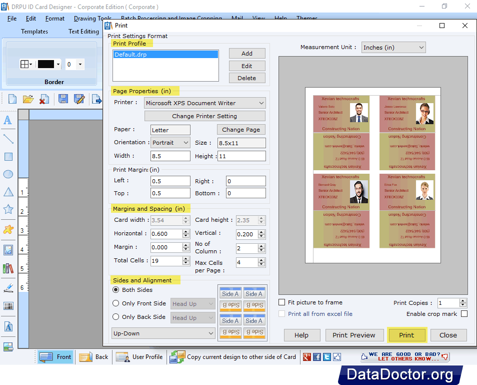 Print Designed ID Cards ID Cards Maker (Corporate Edition)
