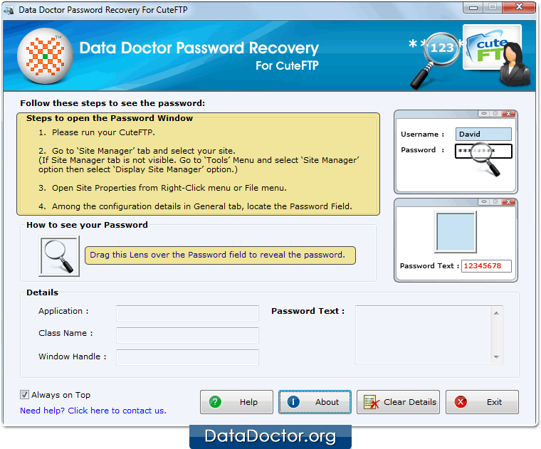 Open Password Recovery For CuteFTP Open Password Recovery For CuteFTP