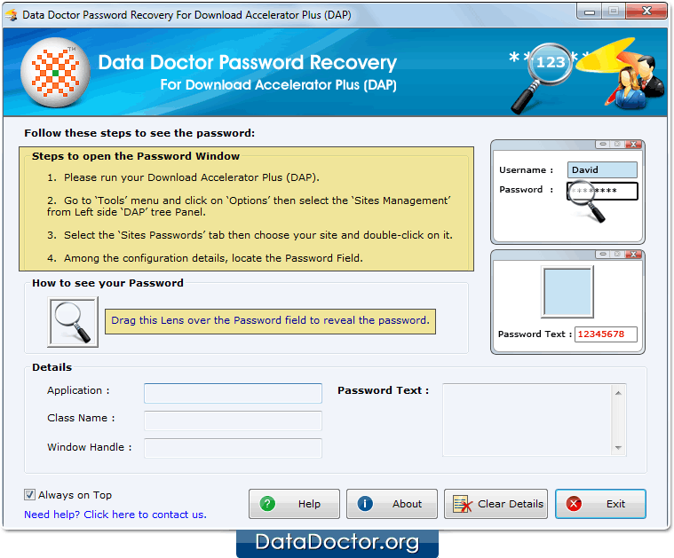 Open Password Recovery For Download Accelerator Plus (DAP) Open Password Recovery For Download Accelerator Plus (DAP)