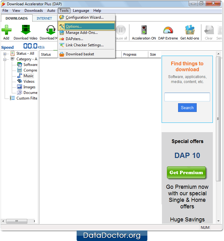 Open Download Accelerator Plus (DAP) Open Download Accelerator Plus (DAP)