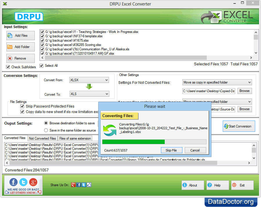 Conversion process is in progress Conversion process is in progress