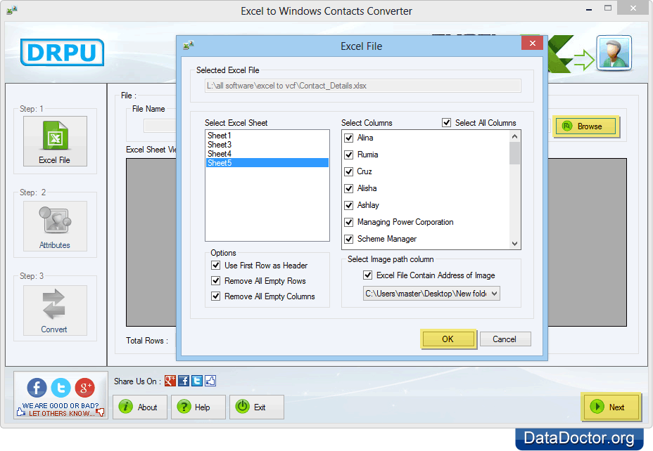 Browse Excel File Browse excel file