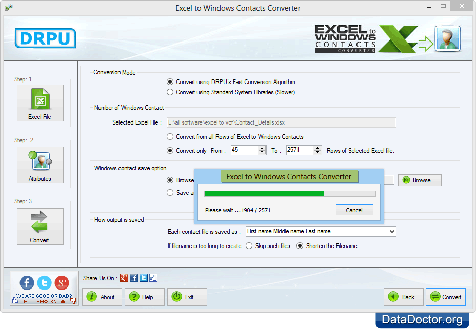 Conversion process is in progress Conversion process is in progress