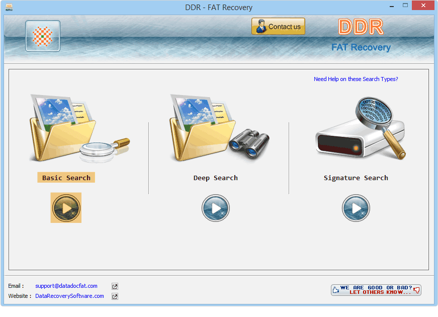 Select Basic Search Mode FAT Data Recovery