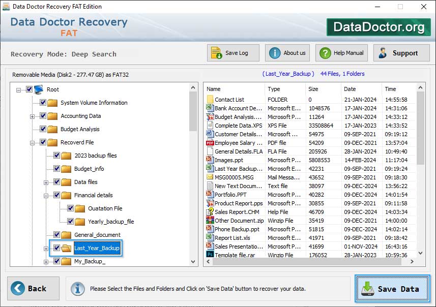 Recovered Data Recovered Data