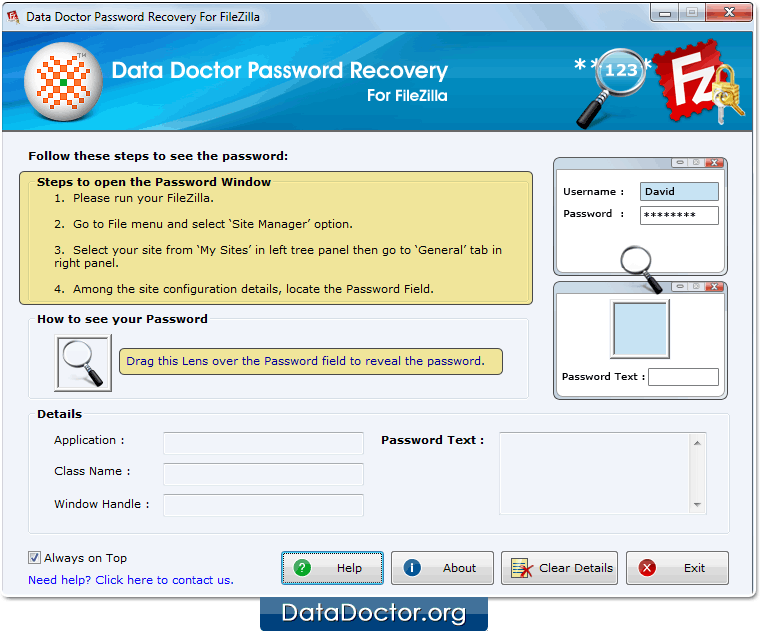 Open Password Recovery For FileZilla