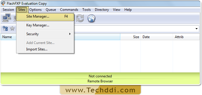 Open FlashFXP Software Open FlashFXP Software