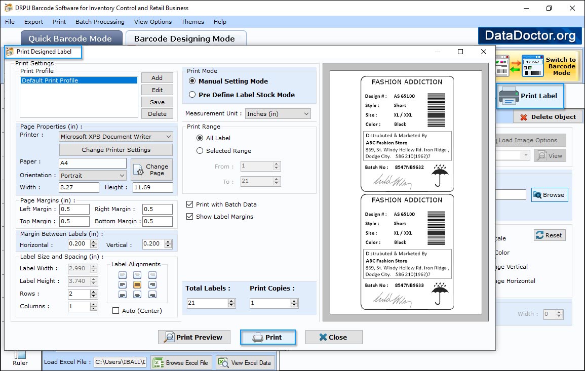 Print Settings Print Settings