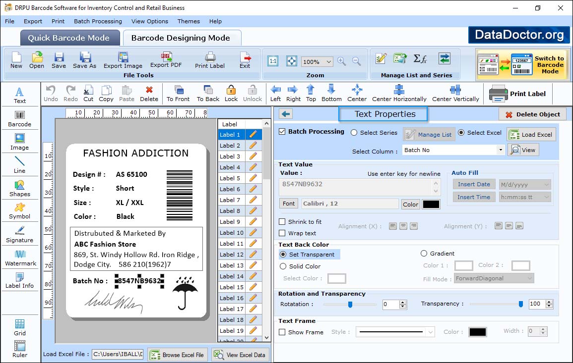 Design barcode label Design barcode label
