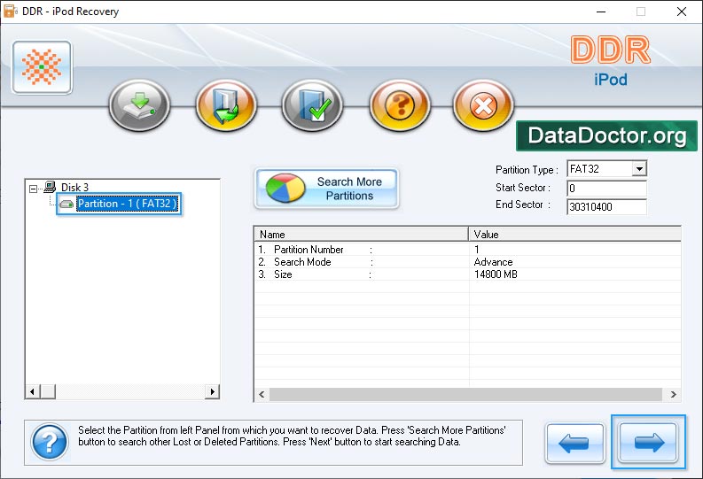 Sélectionner la partition