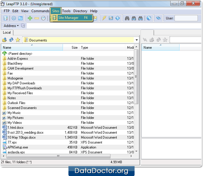 Open LeapFTP Software